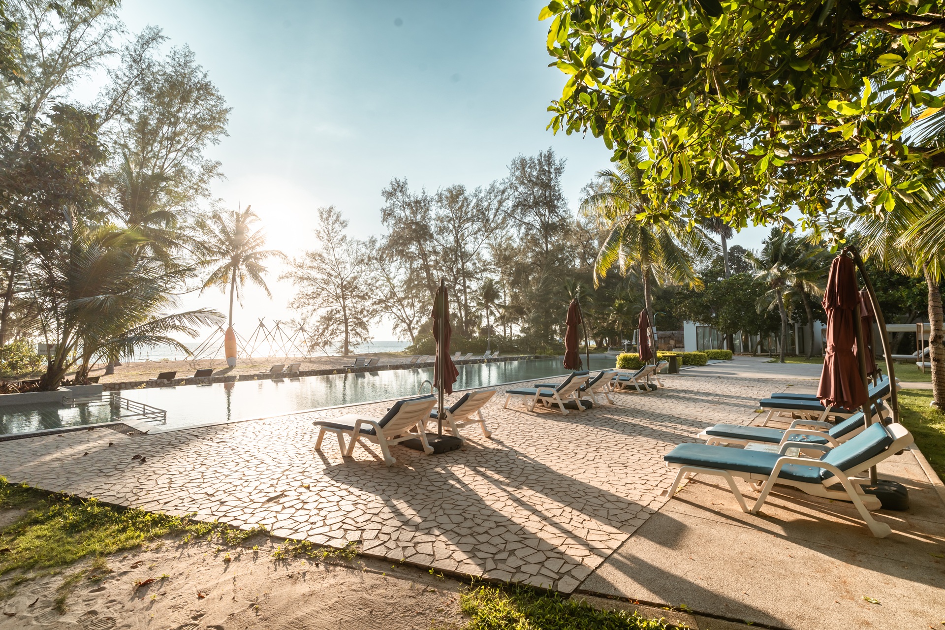 Pool Sunrise at Estella Mai Khao Beach Resort in Phuket